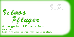 vilmos pfluger business card